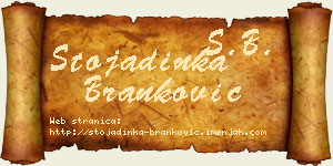 Stojadinka Branković vizit kartica